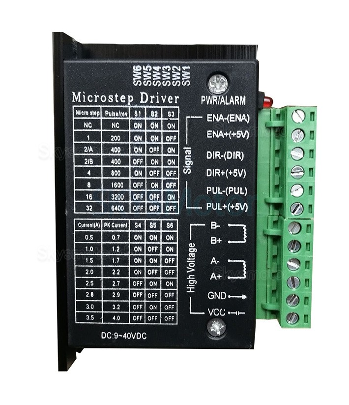 TB6600 Schrittmotortreiber 9-40VDC 4A 2 Phasen für NEMA 17, 23, 24 Schrittmotor